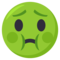 Nauseated Face emoji on Emojione